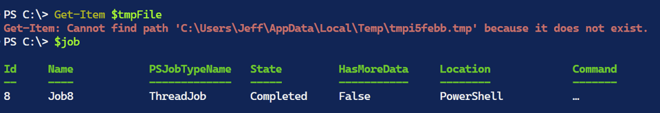 PowerShell Temporary Work