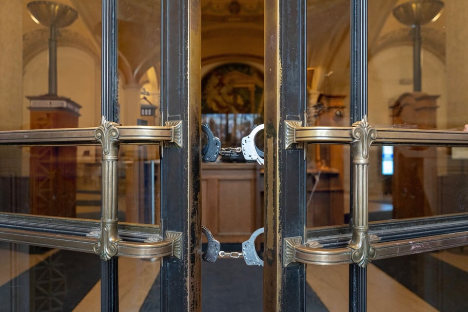handcuffs on doors