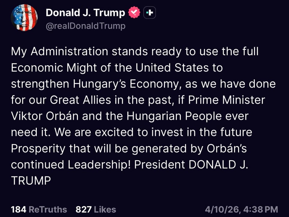 Trump now has threatened to interfere even more directly in the Hungarian election.