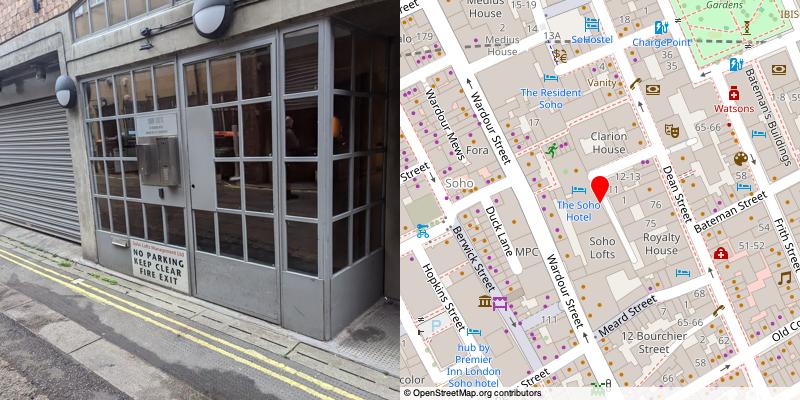 A picture and map of the mews