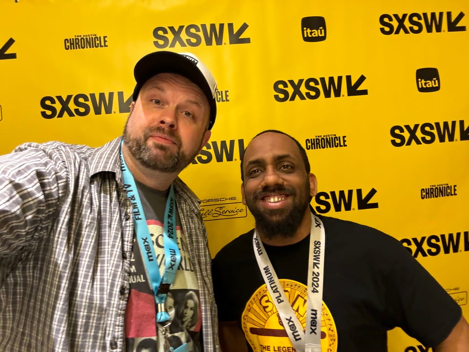 Guest Robert Daniels with co-host Jason Bailey.