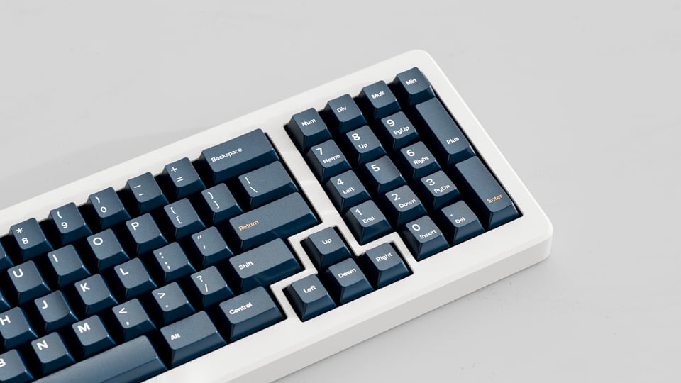 GMK CYL Fabrik keycaps on an 1800 keyboard