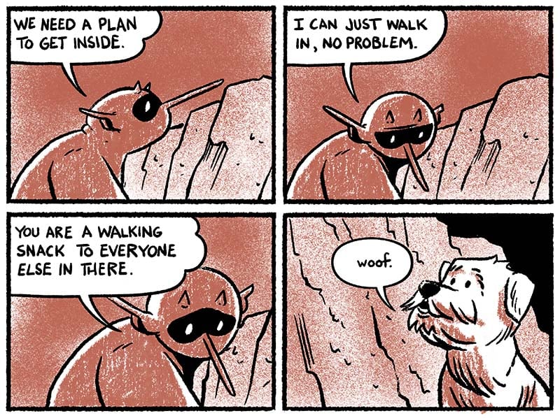 A sequence of panels from See You In Hell.