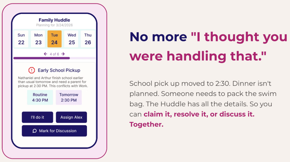 A mockup of the Thymely app.