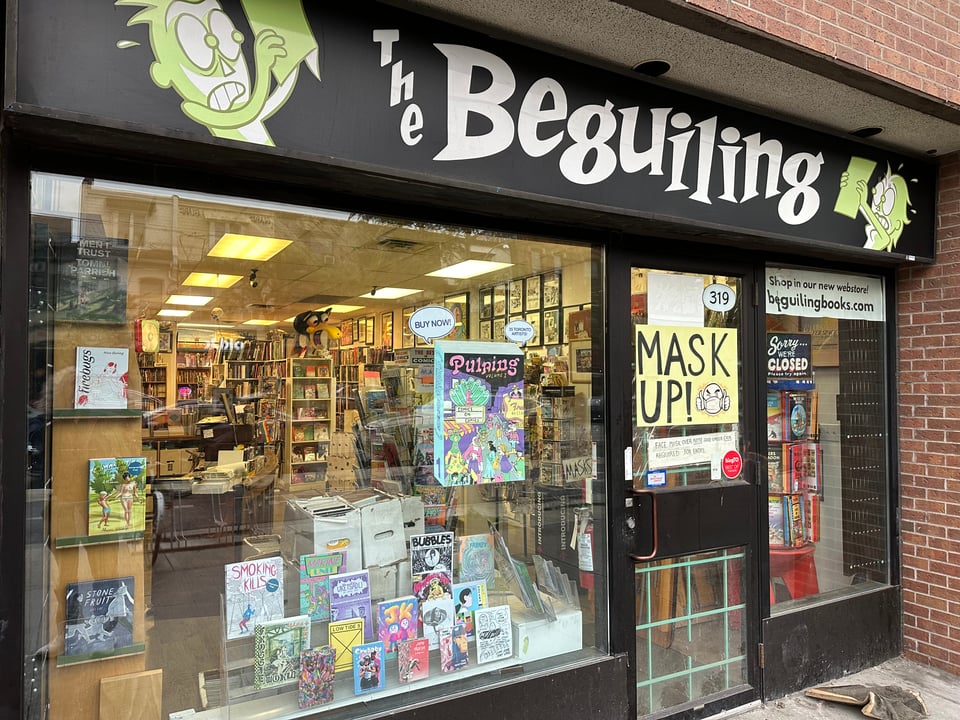 Photo of the storefront of The Beguiling comic shop in Toronto