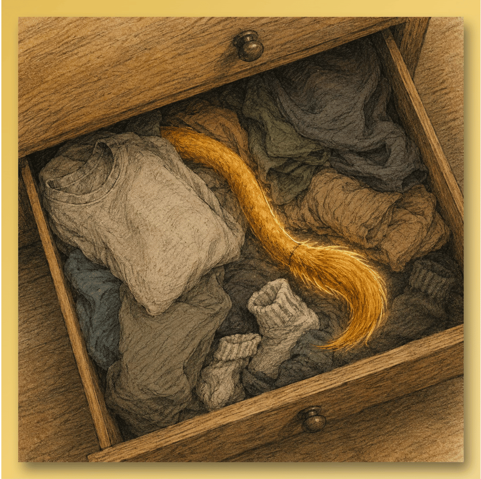 tail in a drawer