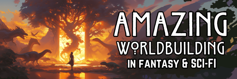 Banner for the Amazing Worldbuilding in Fantasy & Sci-fi giveaway.