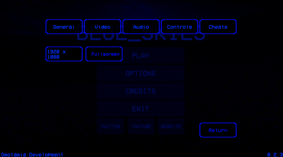 BLUE_SKIES Options Menu