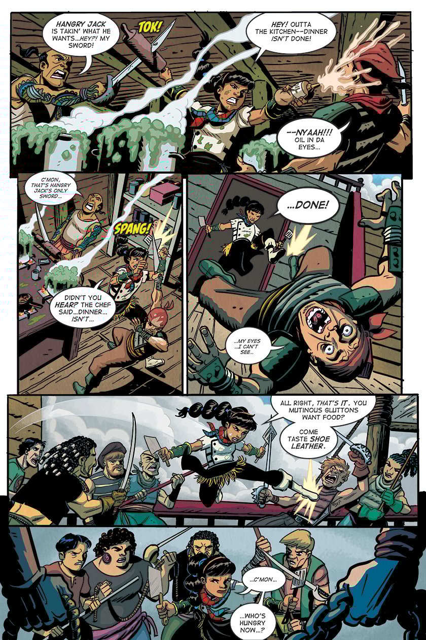 Page 7 of a new Savor comic by Kleid, Broglia and Reynoso