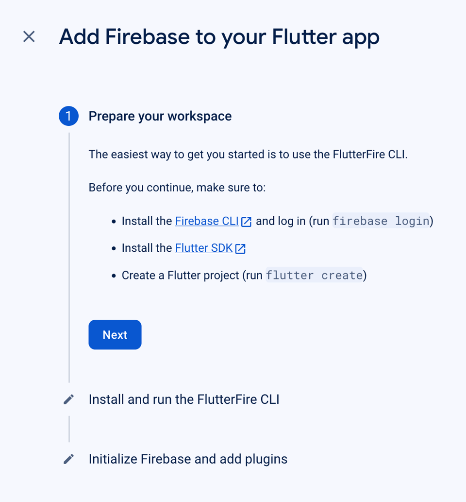 Link your Firebase project to your Flutter app