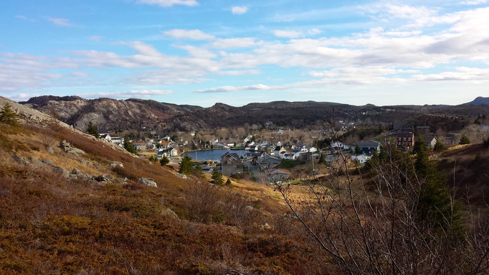 Overlook of the small fishing village of Brigus, Newfoundland.