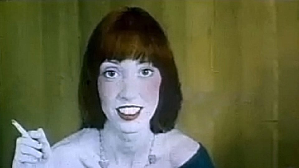 a woman smoking a cigarette