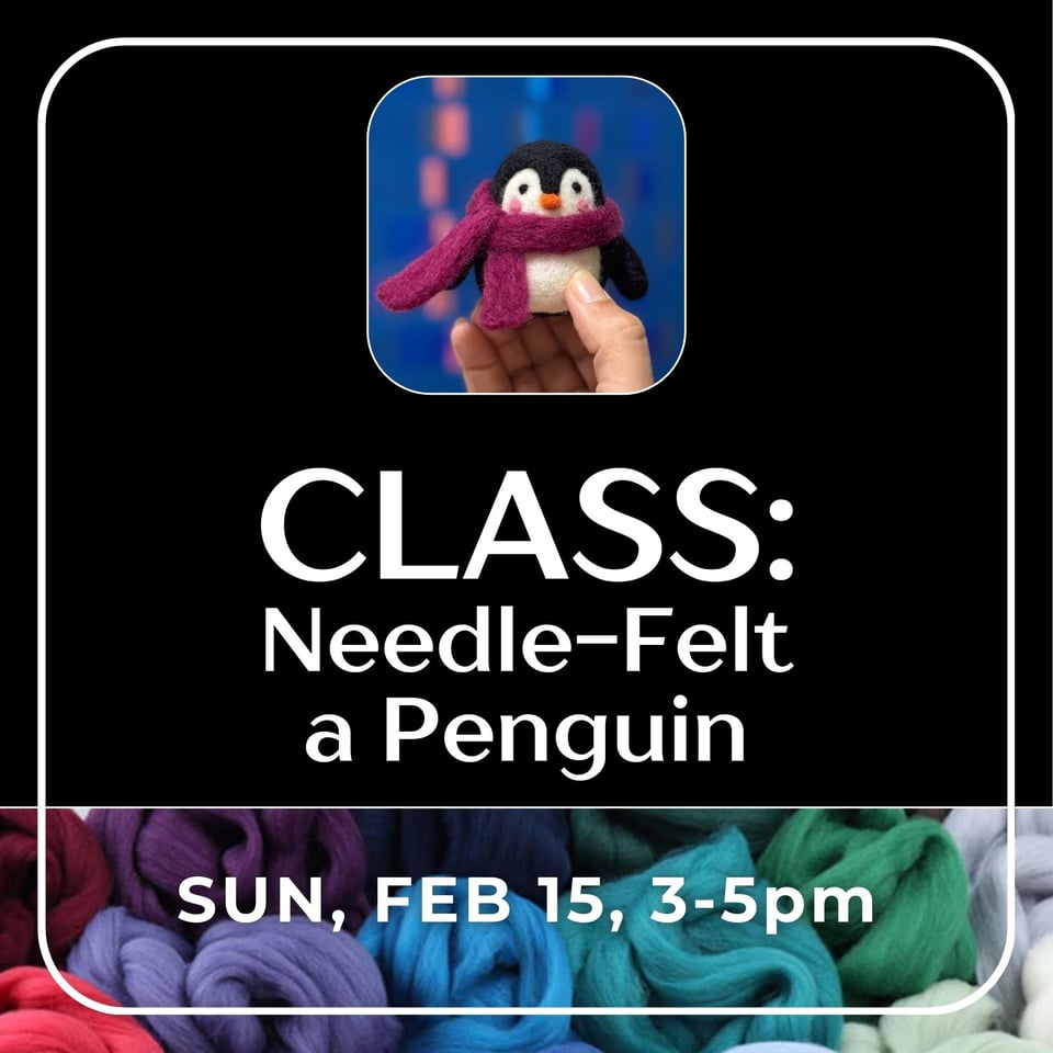 needle felt a penguin class graphic