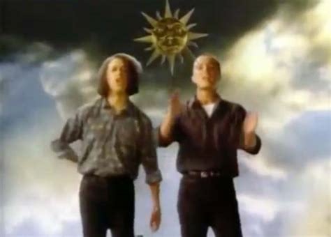 Roland Orzabal & Curt Smith of Tears for Fears in the video for “Sowing the Seeds of Love"