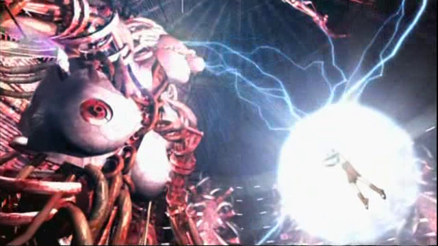 Rion exploding in a ball of white light as Dorothy screams