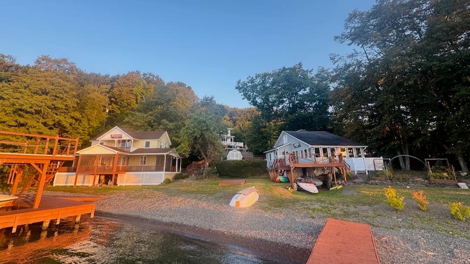 Two lakeside cottages