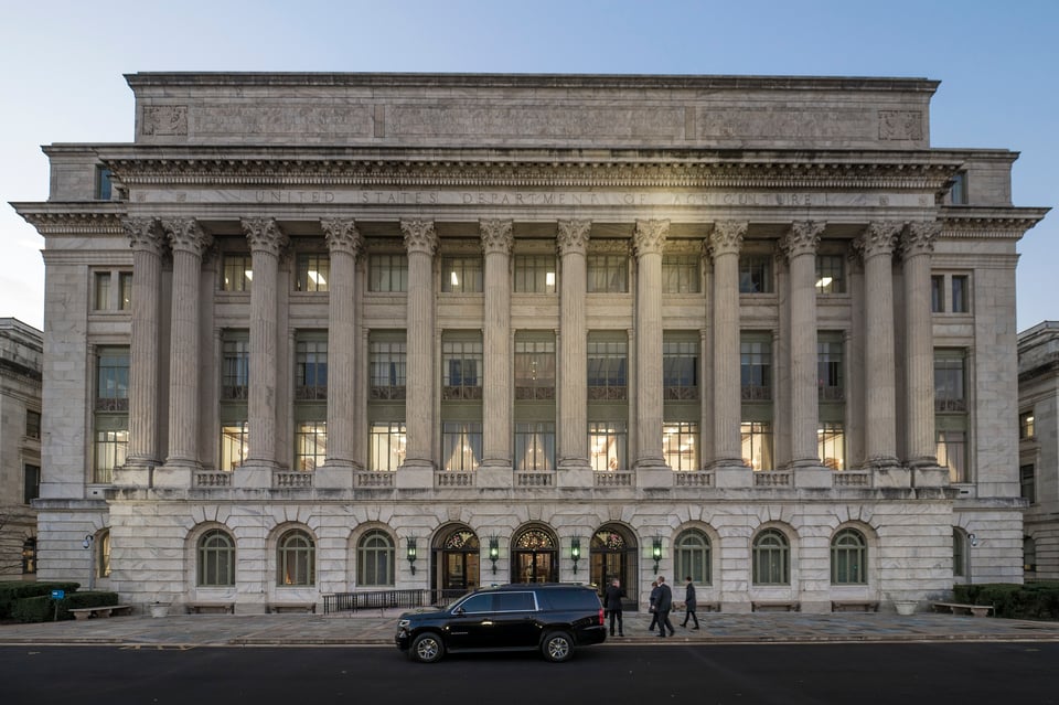 The U.S. Department of Agriculture (USDA) Whitten Building.