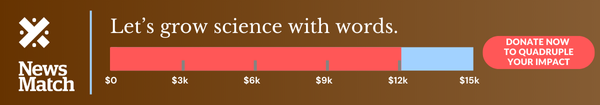 NewsMatch thermometer showing that The Xylom has exceeded 80% of our $15,000 year-end fundraising goal