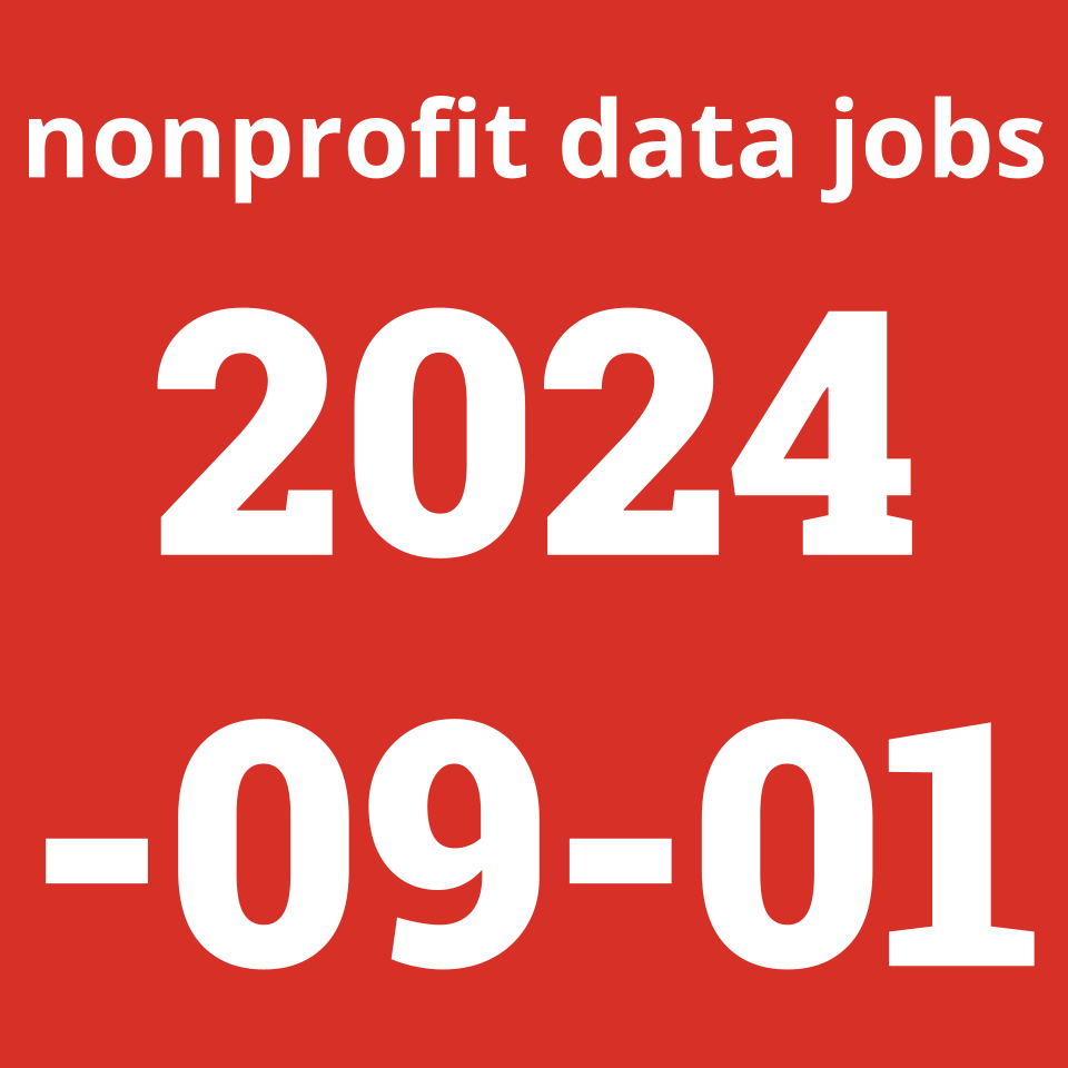 nonprofit data jobs 2024-09-01