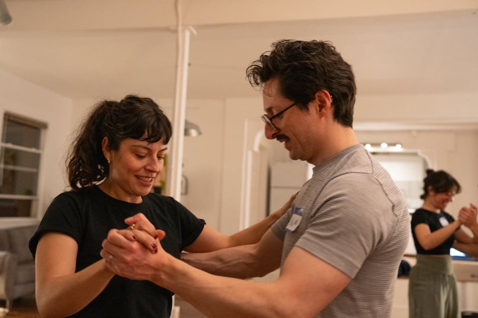 People dancing.