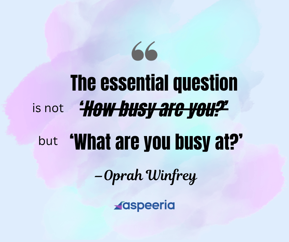 A watercolor image showing Oprah Winfrey quote