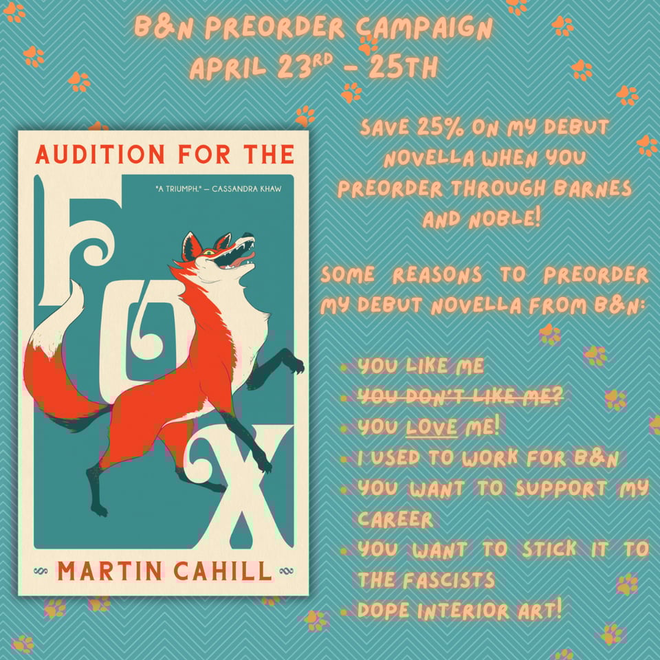 the B&N sale poster Marty made for his book!