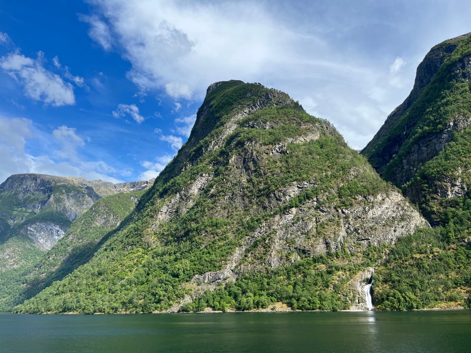Fjord that looks like an ice cream cone