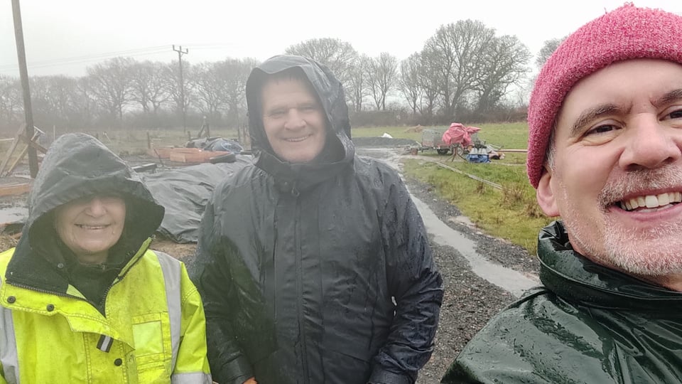 Dreadful weather but happy volunteers at our planting day!