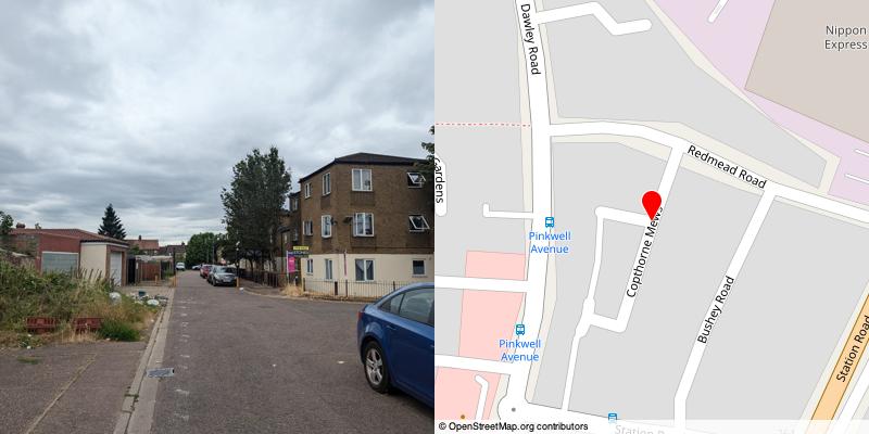 A picture and map of the mews