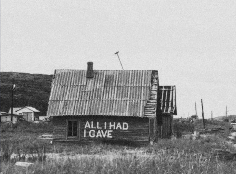 barn that says all i had i gave