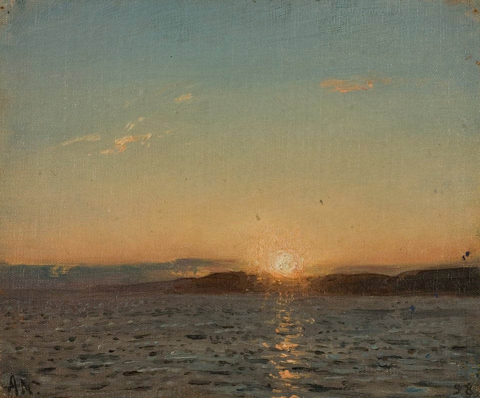 Sunset over the sea