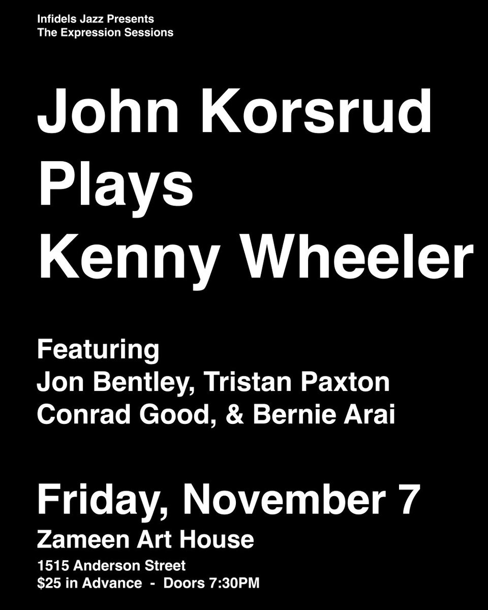 John Korsrud plays Kenny Wheeler