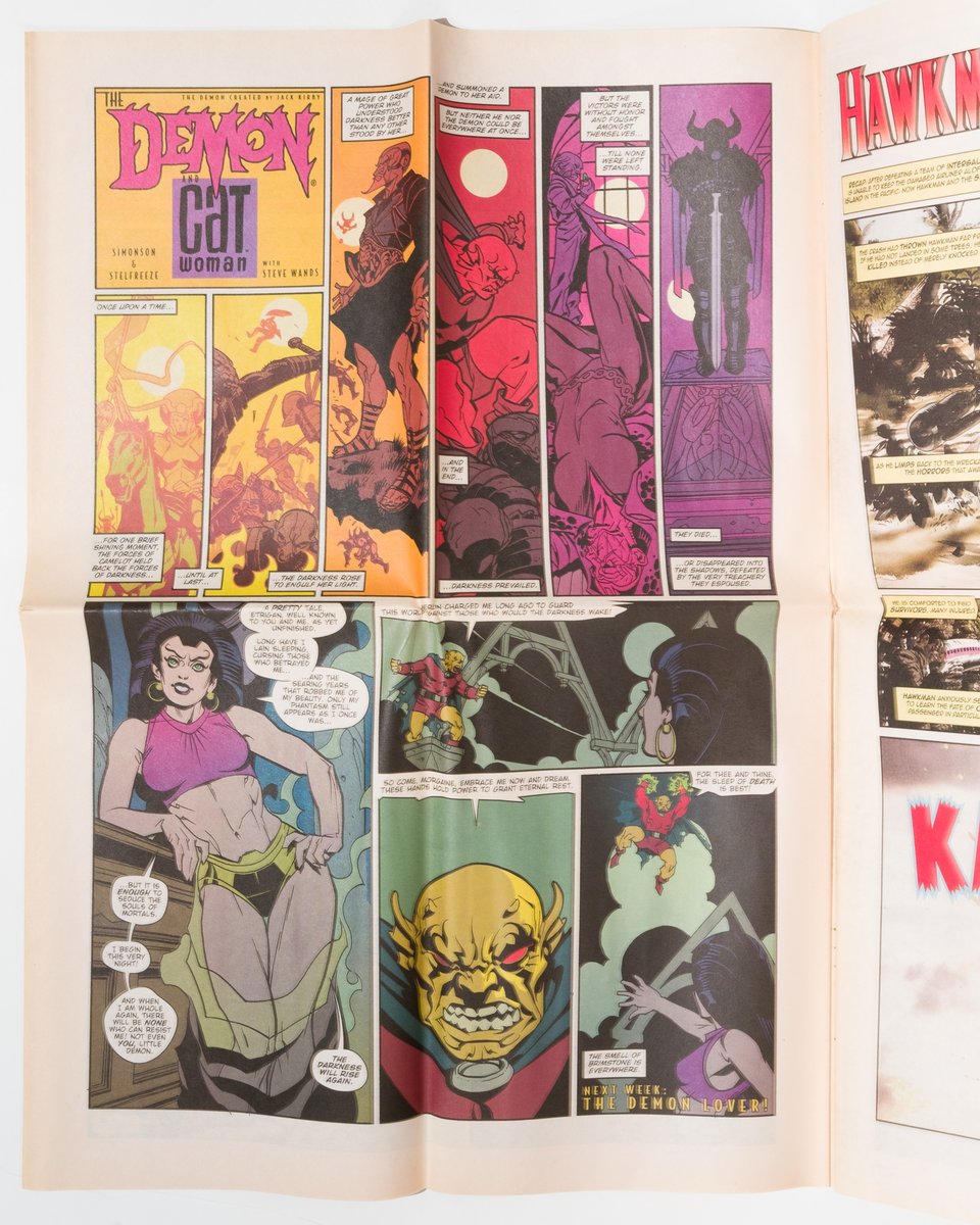 a page of The Demon and Catwoman from Wednesday Comics