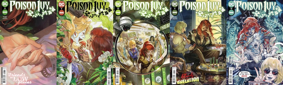 Comic book covers for Poison Ivy, the Comic Era Comic of the Year.