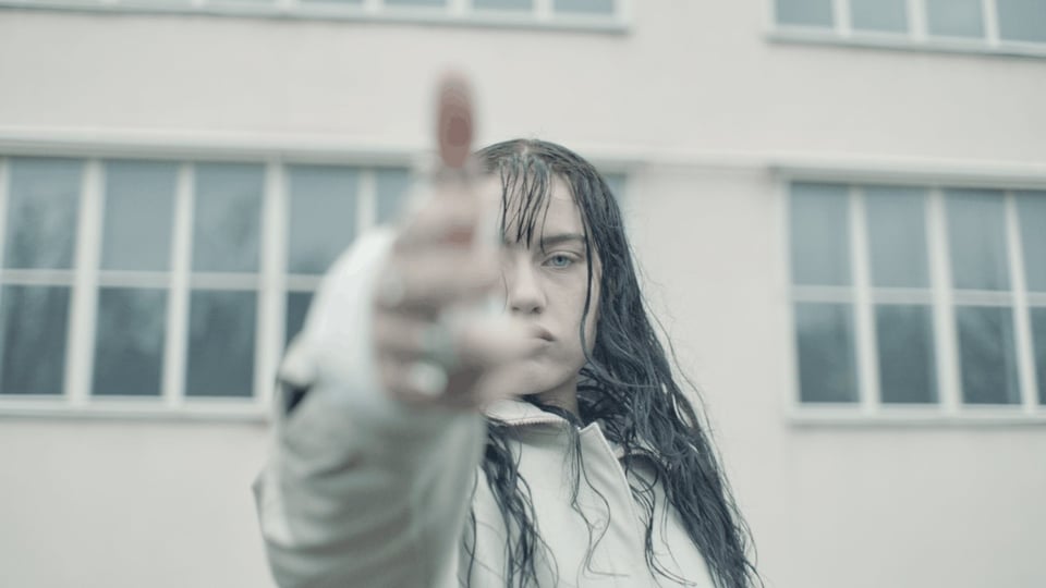 Still from Claudia Valentina's GIRLY THINGS music video