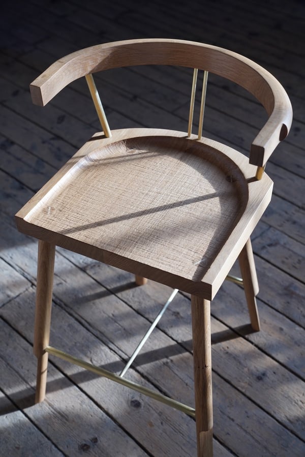 View of the chair from the front