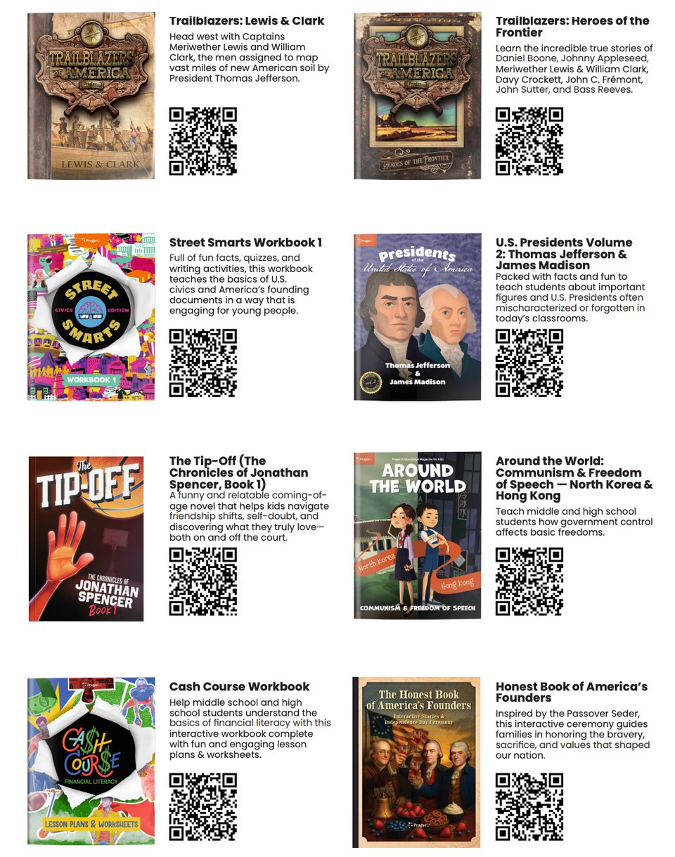 List of initial book club books from PragerU