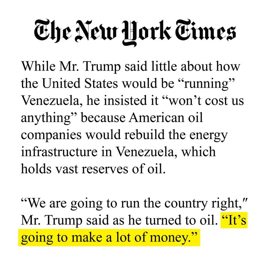 The reason for Trump’s invasion of Venezuela