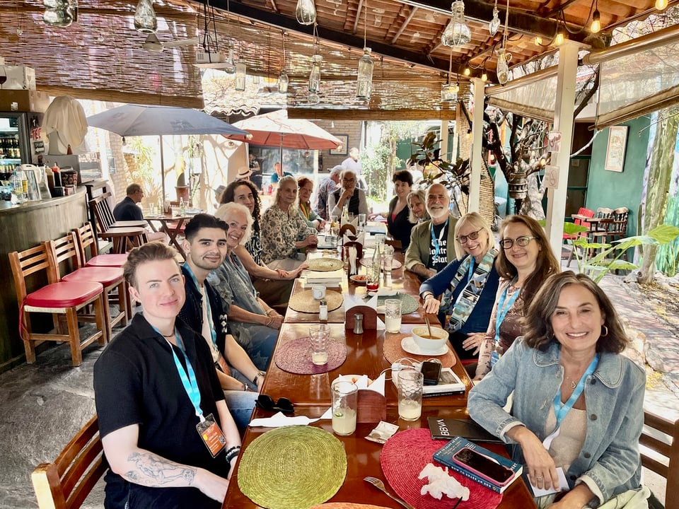 Lunch before the America Reads: Canada event with the assembled group of Canadian writers & organizers