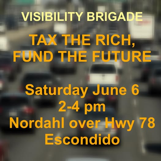 Tax the Rich, Fund the Future, Sat. June 6, 2-4