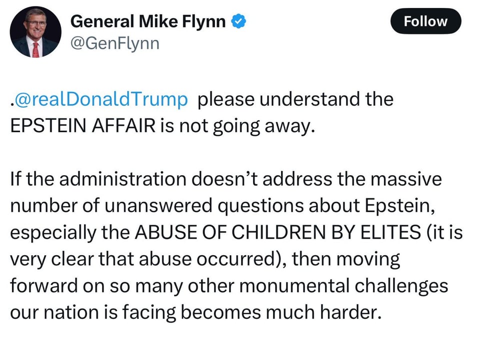 The MAGA General is leading this battle.