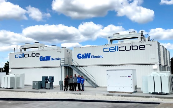 The large-scale battery complex used by G&W Electric for their microgrid.