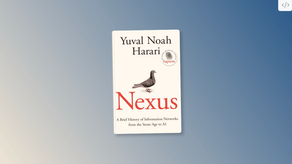 The cover of Harari's Nexus