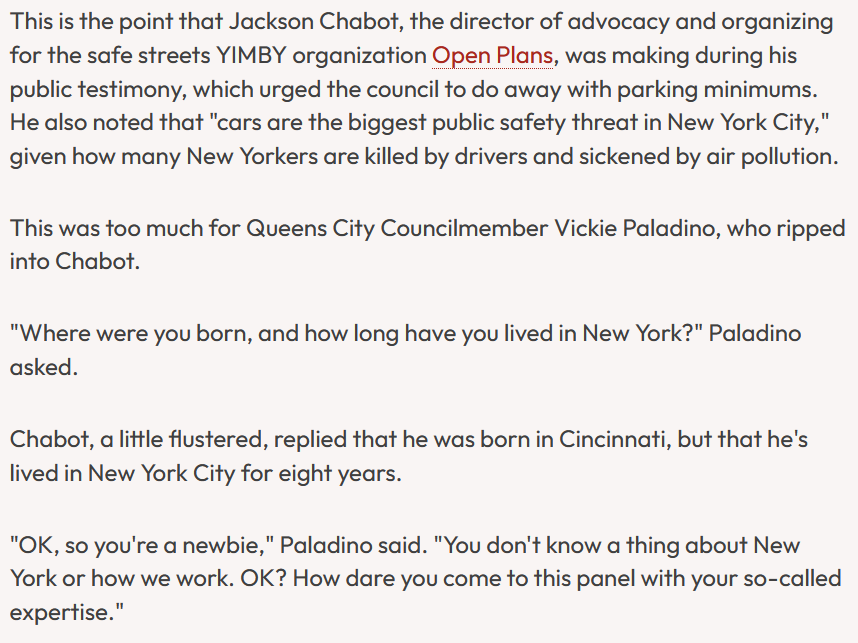 quote of a clueless councilmember