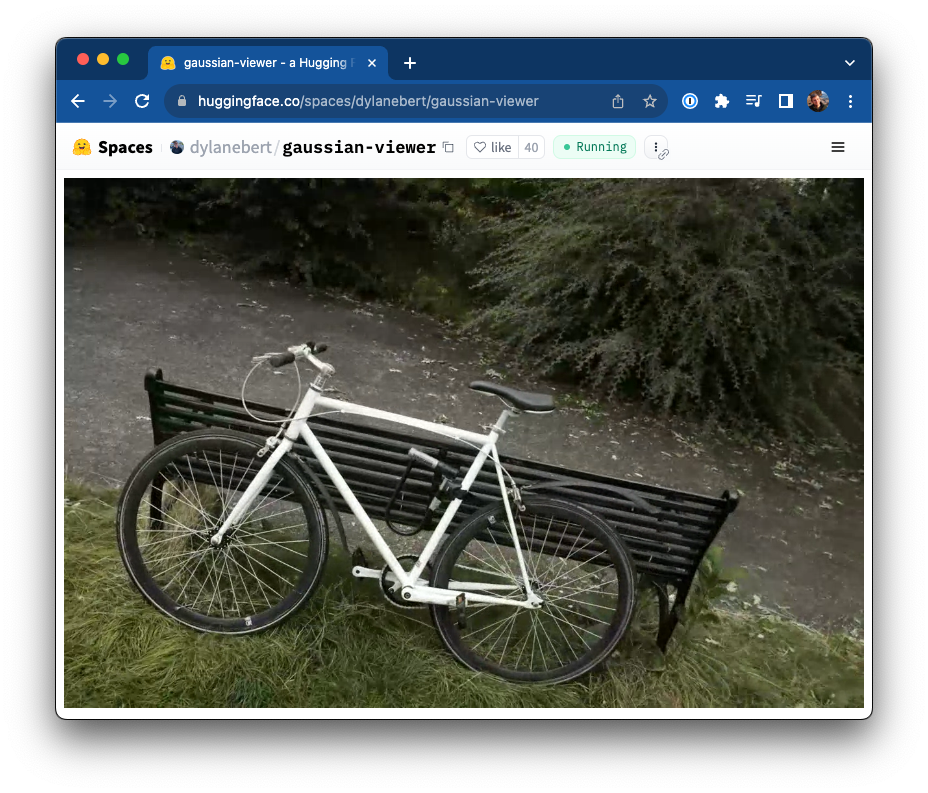 Pixel-streamed gaussian splat viewer