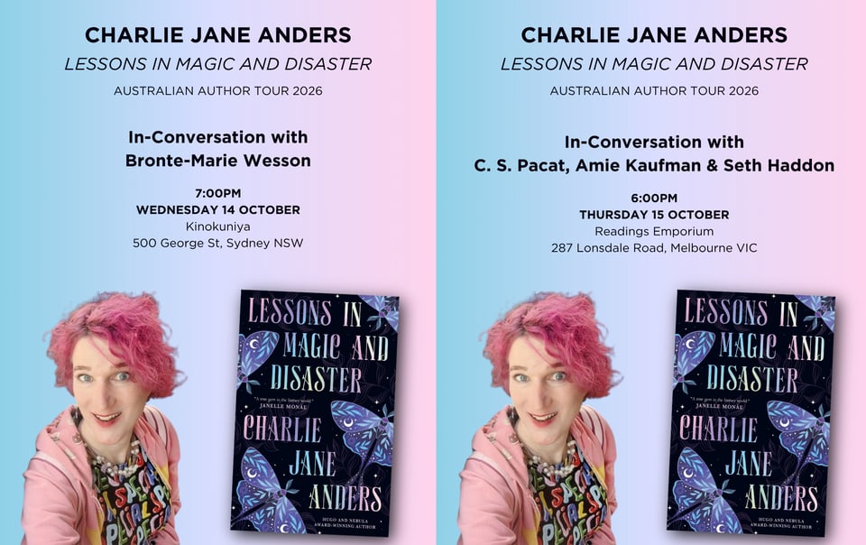 Fliers for my Sydney and Melbourne events!