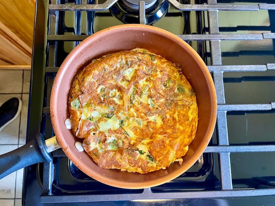 Omelette in a pan