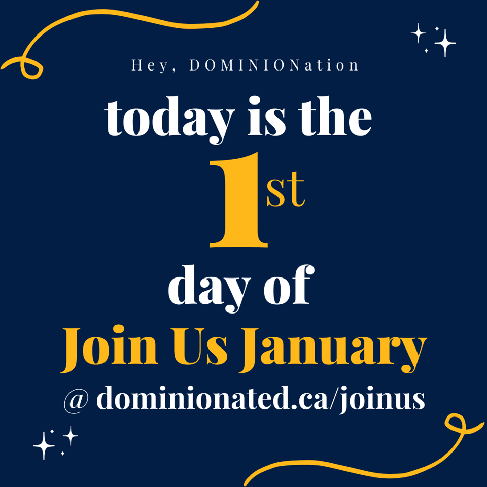 Today is the 1st day of JOIN US JANUARY