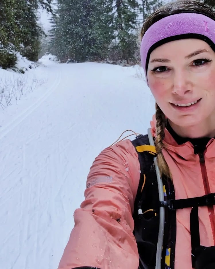 A selfie I snapped while cross country skiing