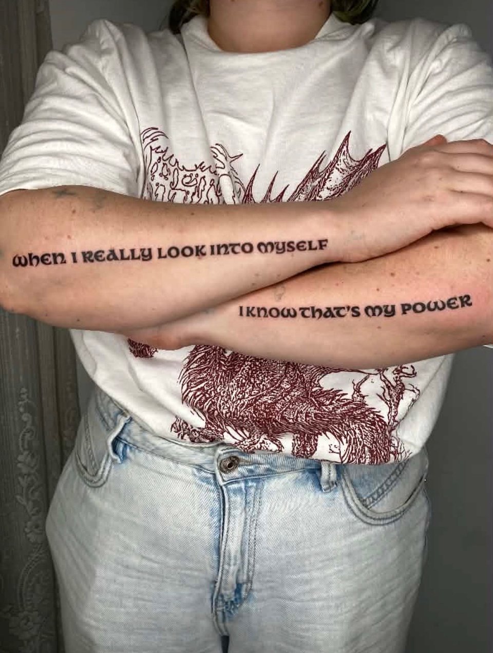 Showing off my new tattoos